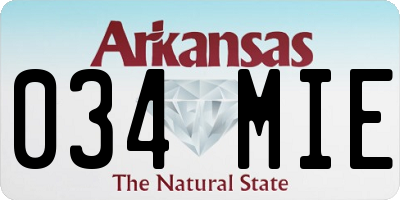 AR license plate 034MIE