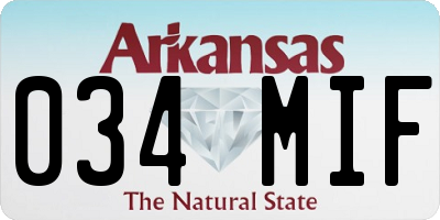 AR license plate 034MIF