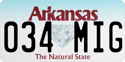 AR license plate 034MIG