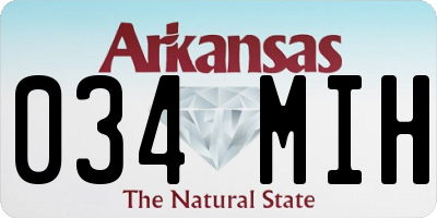 AR license plate 034MIH