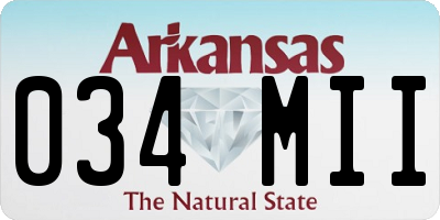 AR license plate 034MII