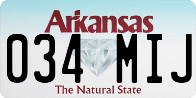 AR license plate 034MIJ