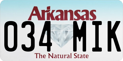 AR license plate 034MIK