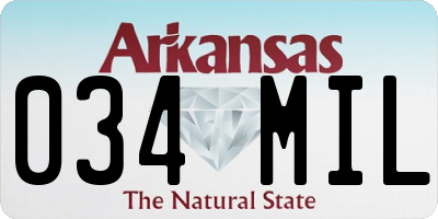 AR license plate 034MIL
