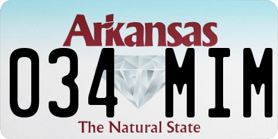 AR license plate 034MIM