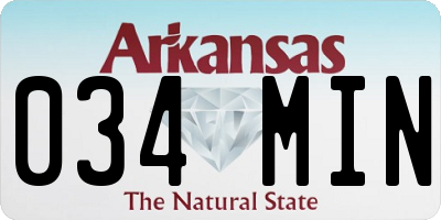 AR license plate 034MIN