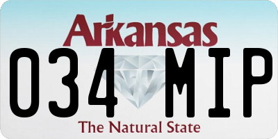 AR license plate 034MIP