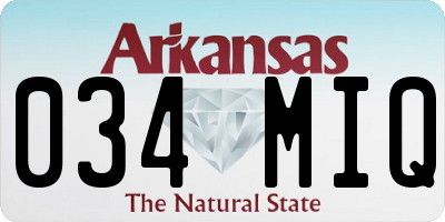 AR license plate 034MIQ