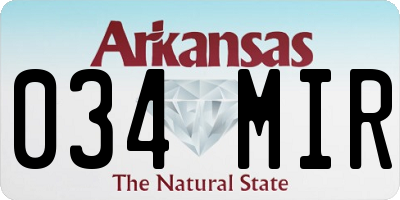 AR license plate 034MIR