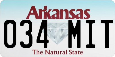 AR license plate 034MIT