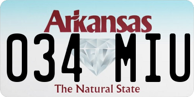 AR license plate 034MIU