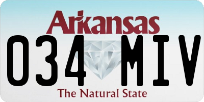 AR license plate 034MIV