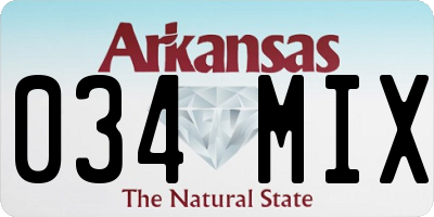 AR license plate 034MIX