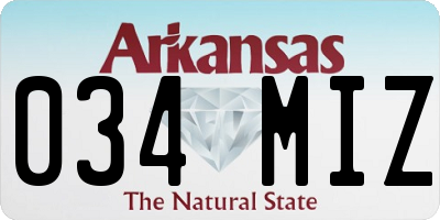 AR license plate 034MIZ