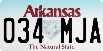 AR license plate 034MJA