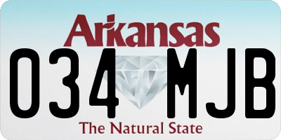 AR license plate 034MJB