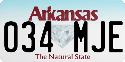 AR license plate 034MJE