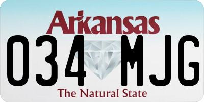 AR license plate 034MJG