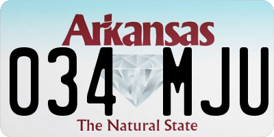 AR license plate 034MJU