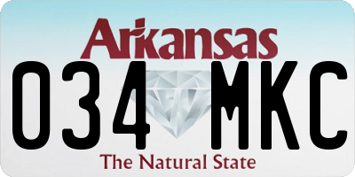 AR license plate 034MKC