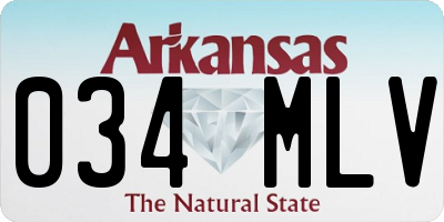AR license plate 034MLV