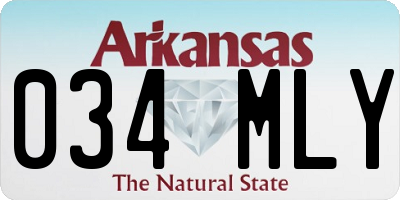 AR license plate 034MLY