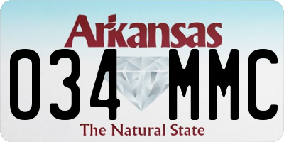 AR license plate 034MMC