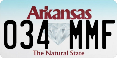 AR license plate 034MMF