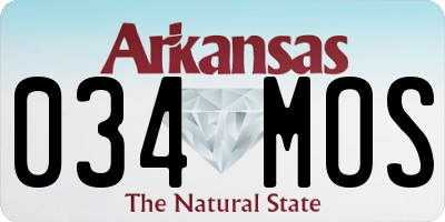 AR license plate 034MOS