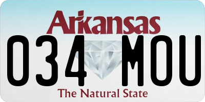 AR license plate 034MOU