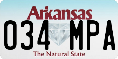 AR license plate 034MPA