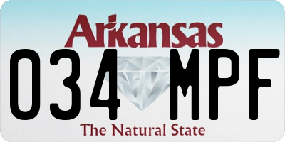 AR license plate 034MPF