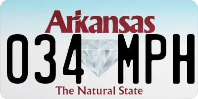 AR license plate 034MPH