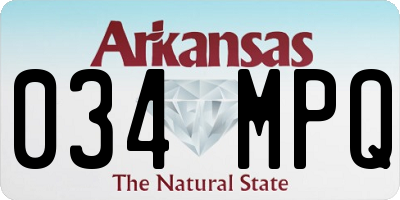 AR license plate 034MPQ
