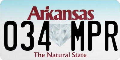 AR license plate 034MPR