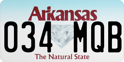 AR license plate 034MQB