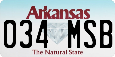AR license plate 034MSB