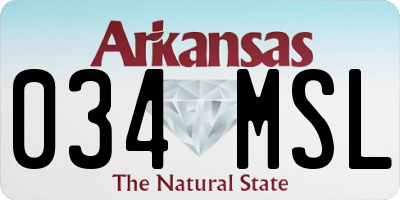 AR license plate 034MSL