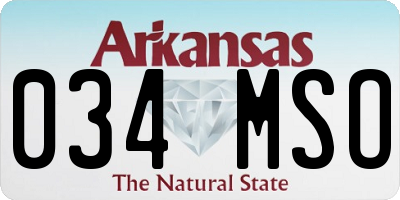 AR license plate 034MSO