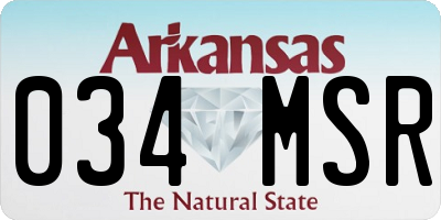 AR license plate 034MSR