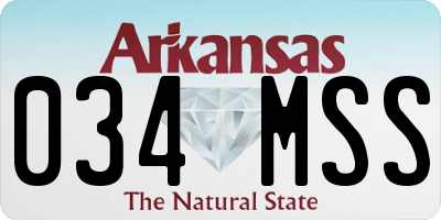 AR license plate 034MSS