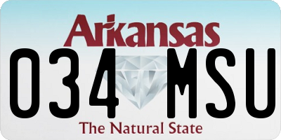 AR license plate 034MSU