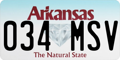 AR license plate 034MSV