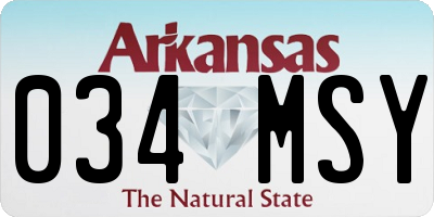 AR license plate 034MSY