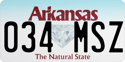 AR license plate 034MSZ