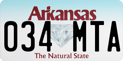 AR license plate 034MTA
