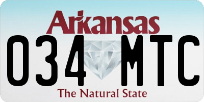 AR license plate 034MTC