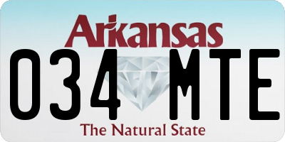 AR license plate 034MTE