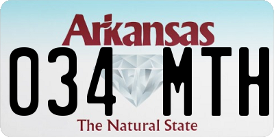 AR license plate 034MTH