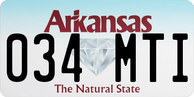 AR license plate 034MTI
